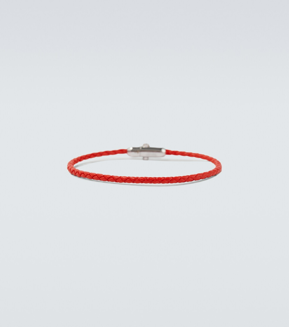 Bottega Veneta Braided leather and sterling silver bracelet