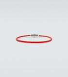 Bottega Veneta Braided leather and sterling silver bracelet