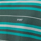 WTAPS Men's 07 Long Sleeve Stripe T-Shirt in Green