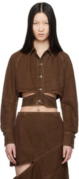 Eckhaus Latta Brown Ellipse Denim Jacket