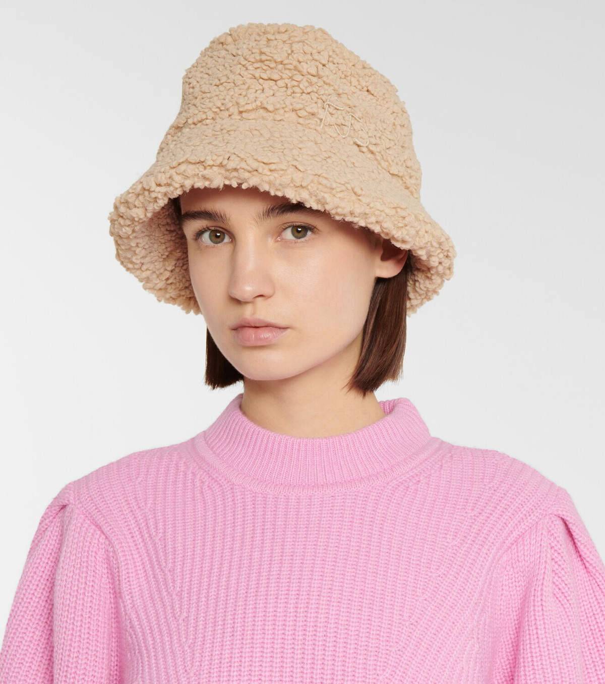 Ruslan Baginskiy Faux Shearling Bucket Hat Ruslan Baginskiy