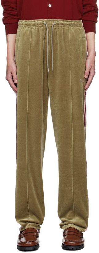 Photo: AFTER PRAY Khaki Velvet Track Pants