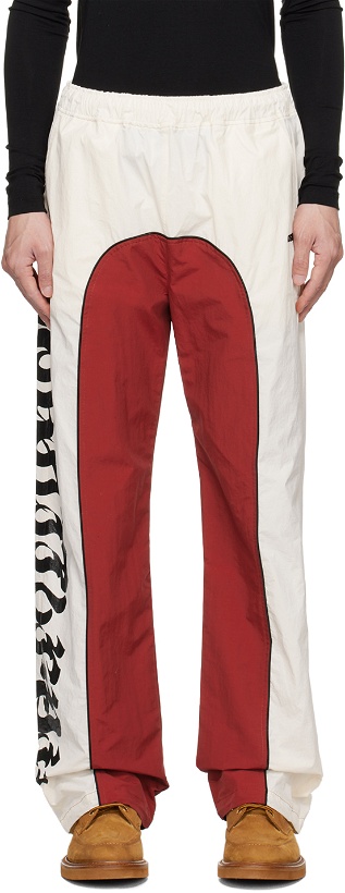 Photo: KUSIKOHC Off-White & Red Racing Trousers