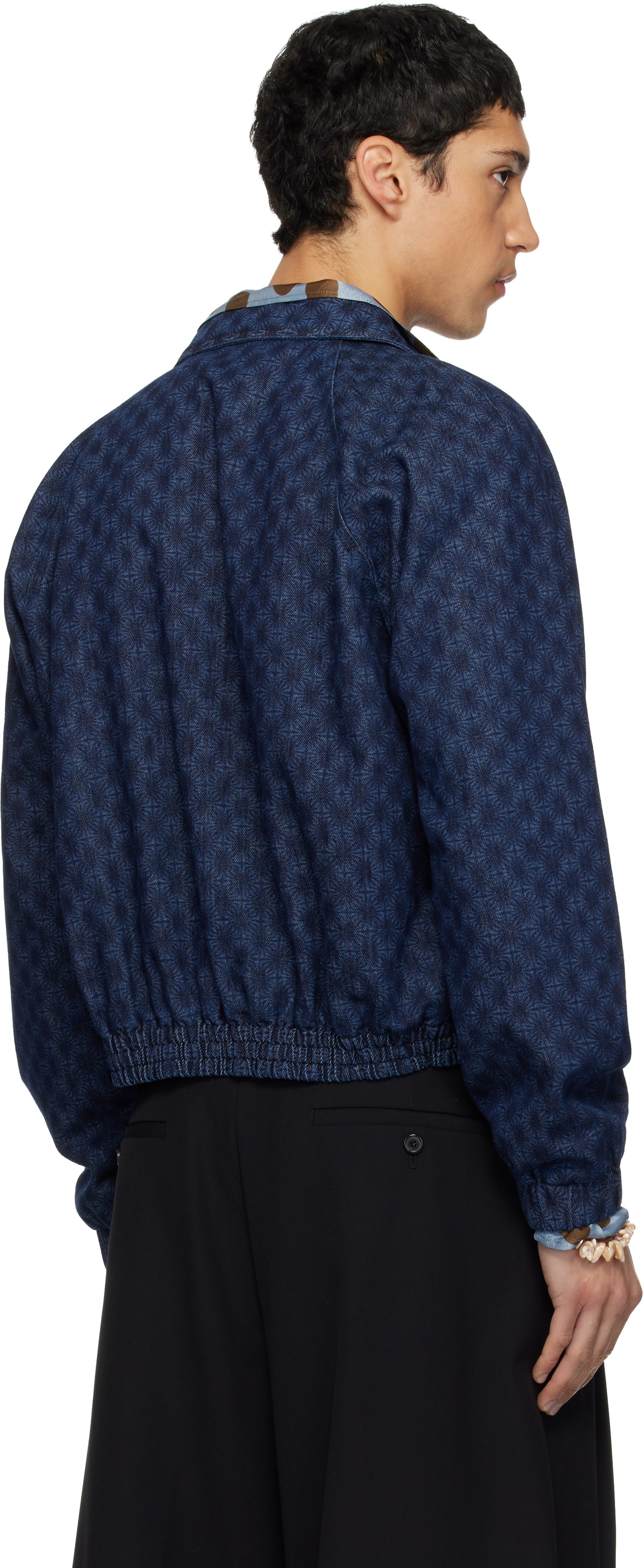 Dries Van Noten Navy Vinnys Denim Jacket