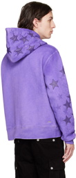 AMIRI Purple Pigment Spray Star Hoodie