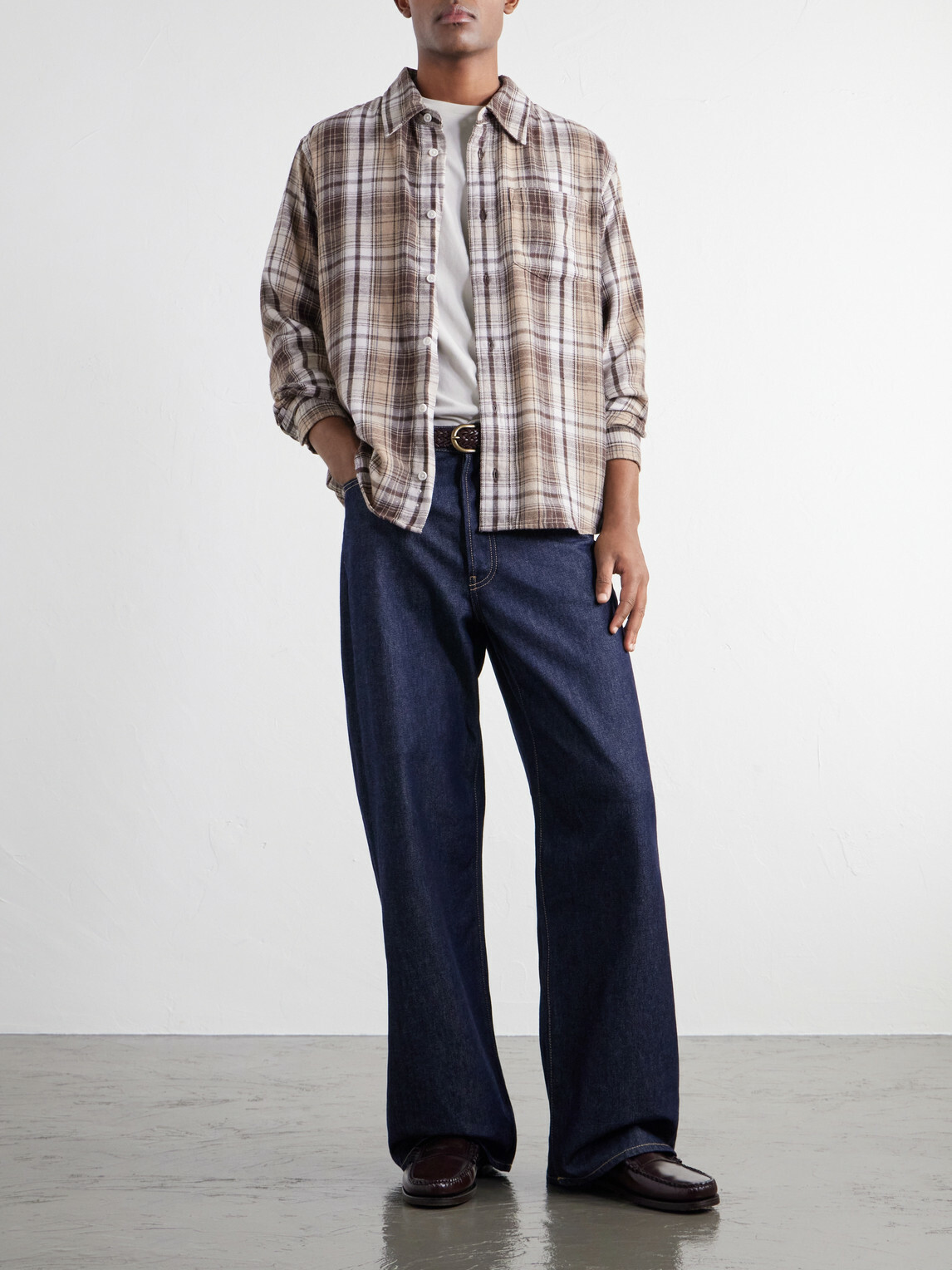 Corridor - Checked Flannel Shirt - Brown