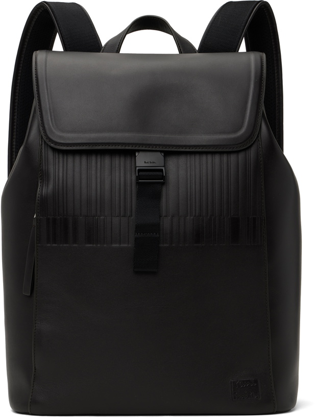 Photo: Paul Smith Brown Leather Shadow Stripe Backpack