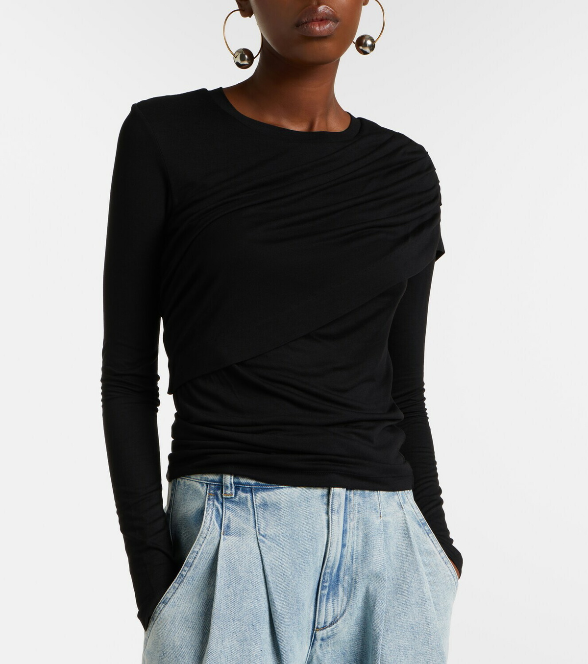 Marant Etoile Dressi draped jersey top