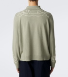 Bode Blaze embroidered wool polo sweater