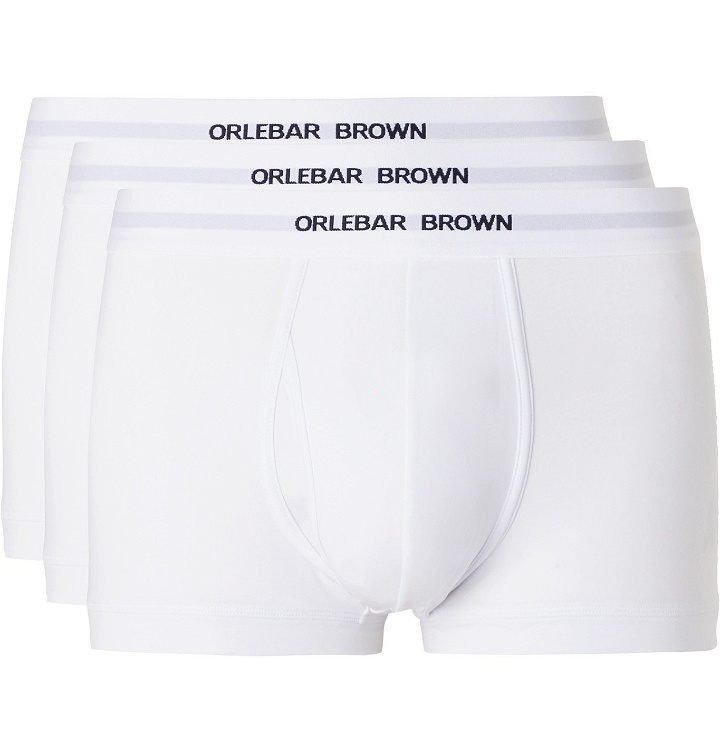 Photo: Orlebar Brown - Three-Pack Stretch-Cotton Boxer Briefs - White