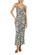 MC2 Saint Barth Woman Satin Zebra Slip Dress Eydis