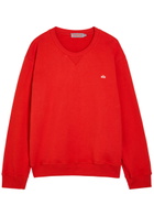 Spence Logo-embroidered Cotton Sweatshirt Red