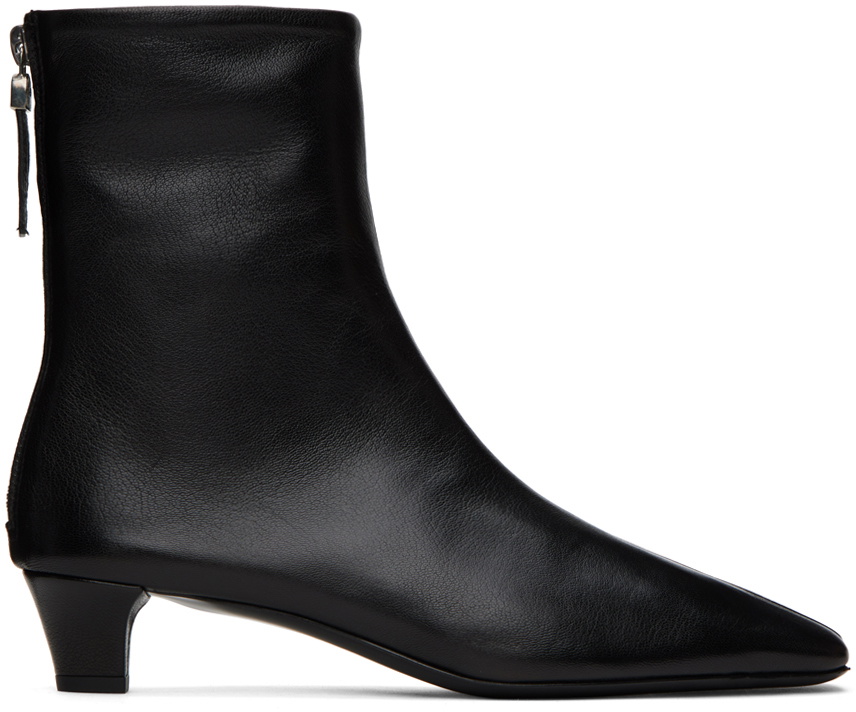 Teurn Studios SSENSE Exclusive Black Glove Ankle Boots