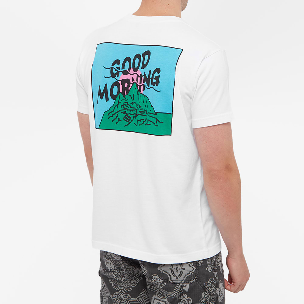 Good Morning Tapes Men's Mountain T-Shirt in White Good Morning Tapes