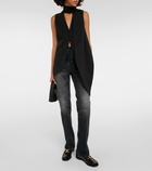 Ferragamo Draped virgin wool vest