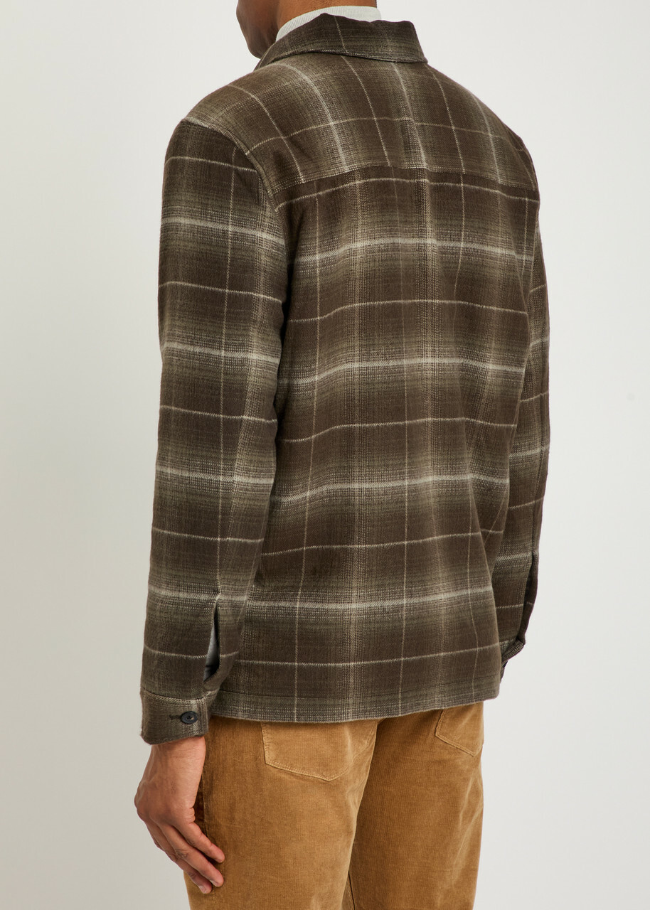 Paige Telford Plaid Flannel Jacket Dark Green
