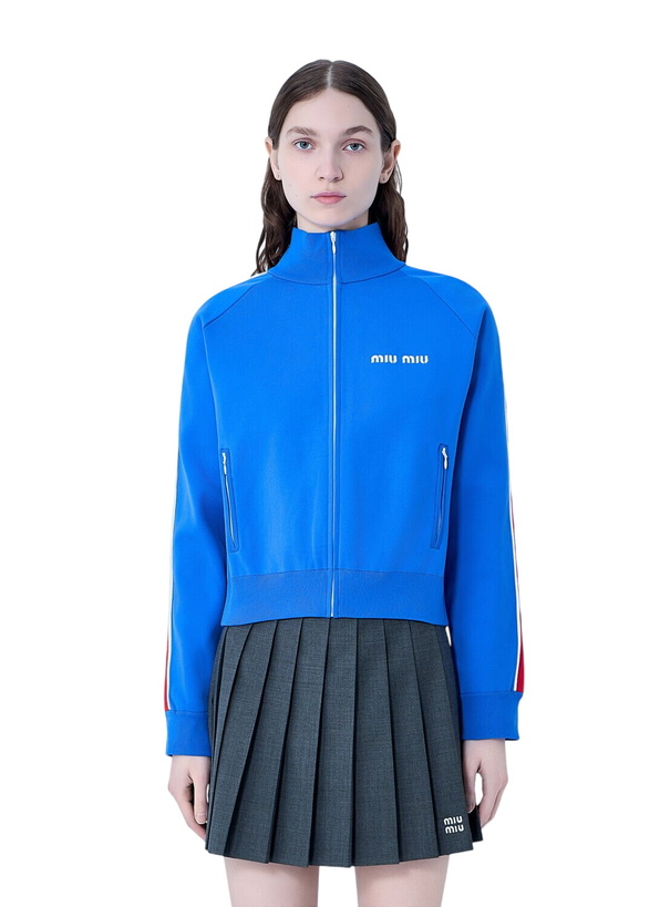 Photo: Miu Miu Technical Yarn Zipper Sweatshirt