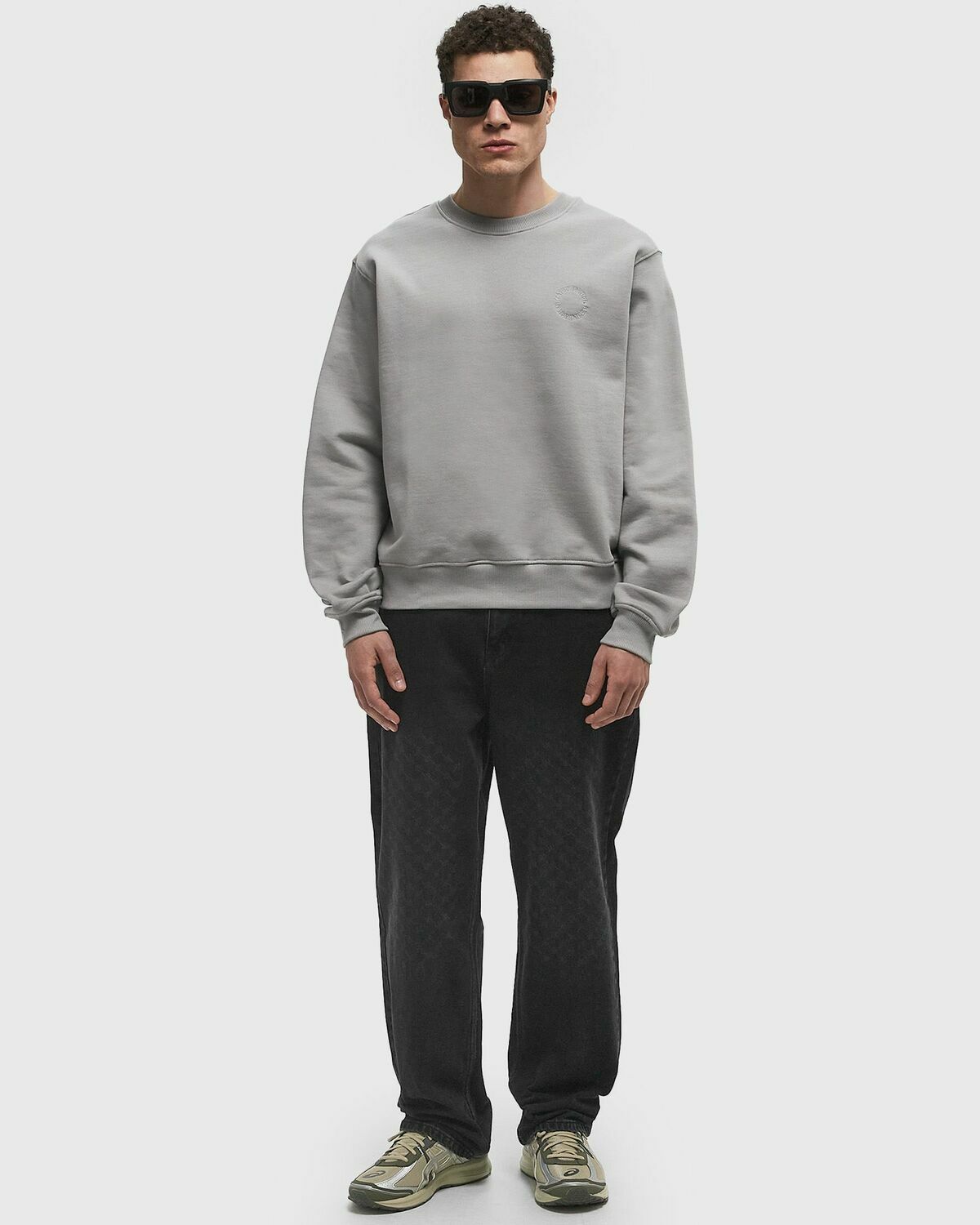 Daily Paper Orbit emb sweater Grey Mens Sweatshirt