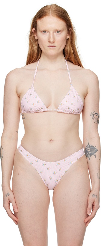 Photo: Frankies Bikinis Pink Nick Reversible Bikini Top