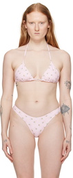 Frankies Bikinis Pink Nick Reversible Bikini Top