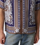 Versace Neoclassical Barocco silk twill bowling shirt