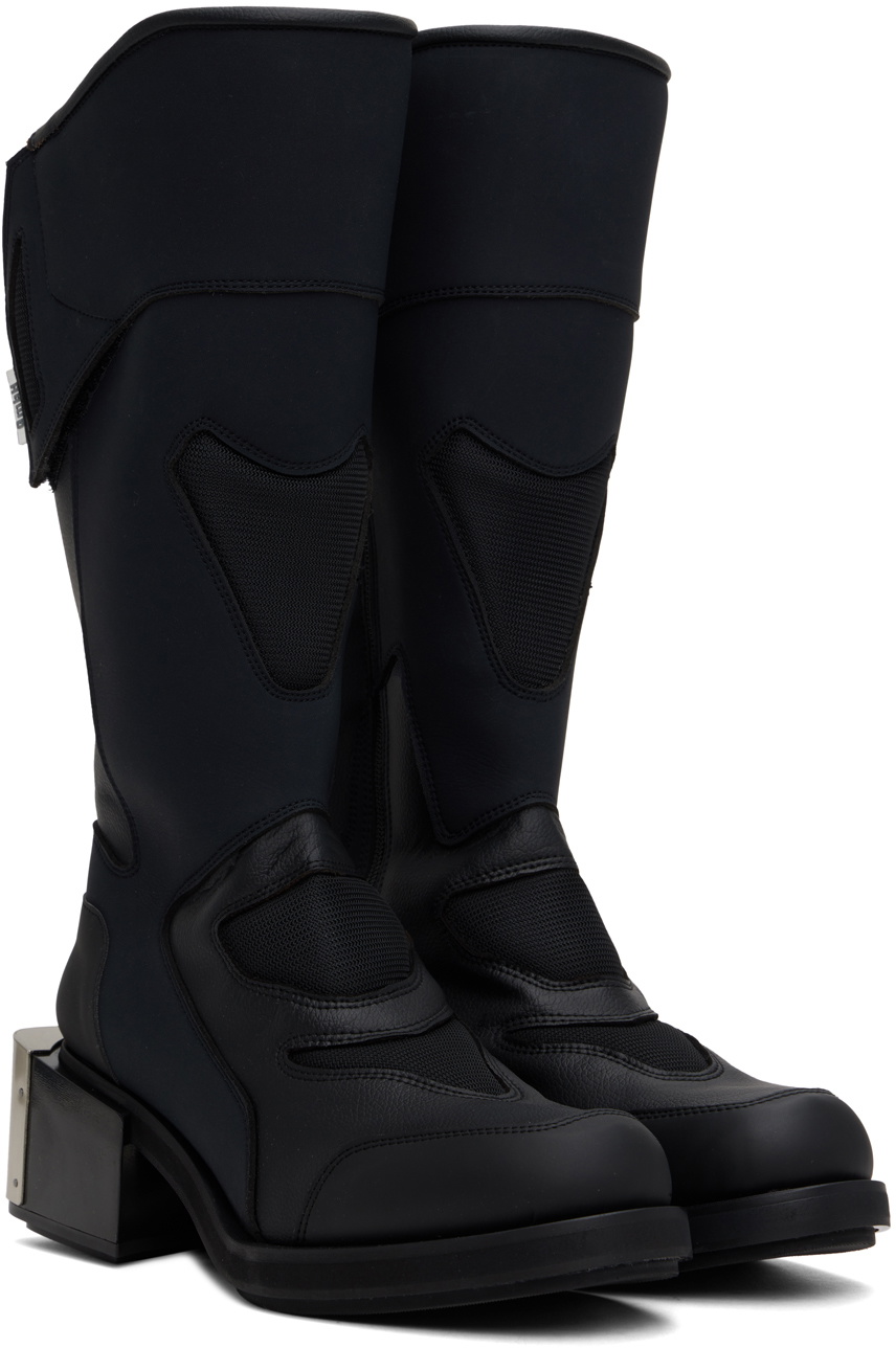 GmbH Black Baris Knee High Moto Boots