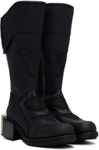 GmbH Black Baris Knee High Moto Boots