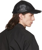 C2H4 Black Leather Cap