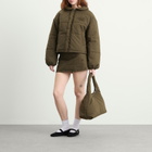 My Mum Made It Women's Rosette Puffer Jacket in Ivy Check