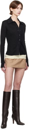 mfpen Black Knitted Rib Shirt
