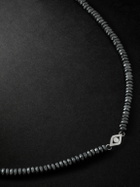 Sydney Evan - White Gold Hematite Beaded Necklace