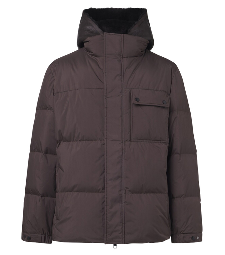 Photo: Yves Salomon Shearling-trimmed down jacket