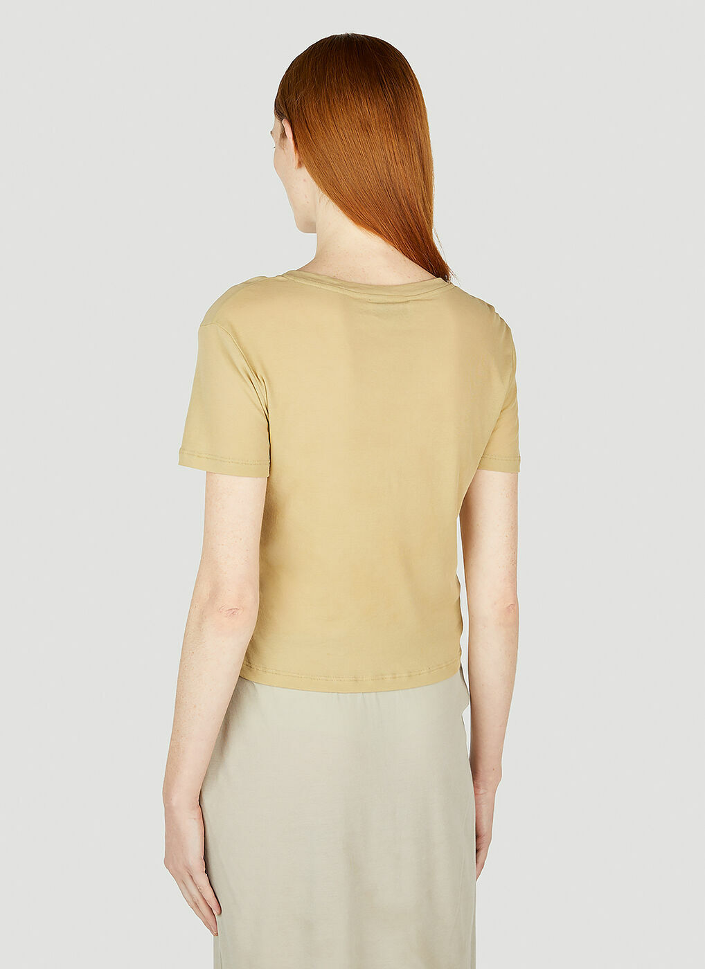 Miu Miu - Light Jersey T-Shirt in Beige Miu Miu