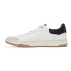 Dunhill White and Black Court Elite Sneakers