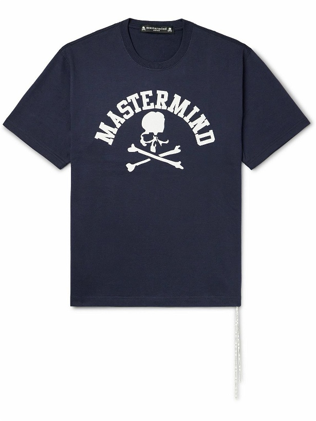 Photo: Mastermind World - Logo-Print Cotton-Jersey T-Shirt - Blue