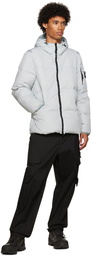 Stone Island Gray Crinkle Rep Down Jacket