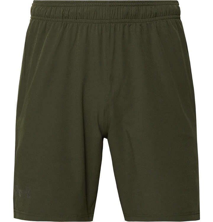 Photo: Under Armour - Cage Mesh-Trimmed Stretch-Shell Shorts - Men - Green