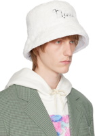 Marni White Logo Bucket Hat