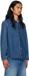 A.P.C. Indigo Spread Collar Denim Shirt