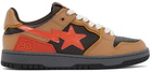 BAPE Brown & Tan SK8 STA Low Sneakers