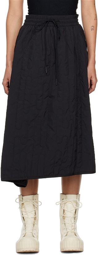 Photo: Y-3 Black Quilted Midi Skirt