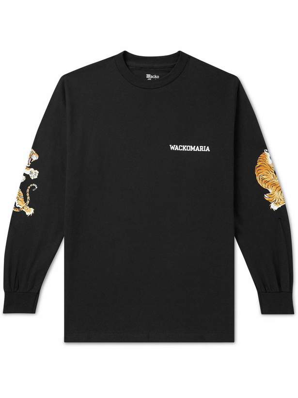 Photo: Wacko Maria - Tim Lehi Logo-Print Cotton-Jersey T-Shirt - Black