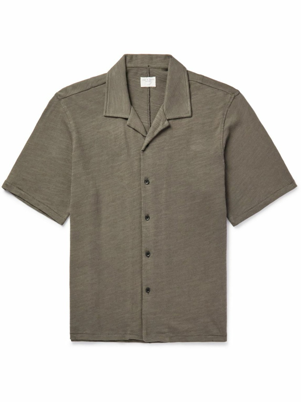 Photo: Rag & Bone - Avery Camp-Collar Cotton Shirt - Brown