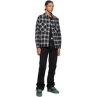 Off-White Grey Check Arrows Stencil Jacket