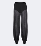 Simkhai Flora sheer knit balloon pants