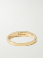 Miansai - Thin Geo Gold Vermeil Black Diamond Ring - Gold
