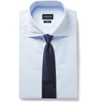 ERMENEGILDO ZEGNA - Pinstriped Trofeo Cotton-Poplin Shirt - Blue