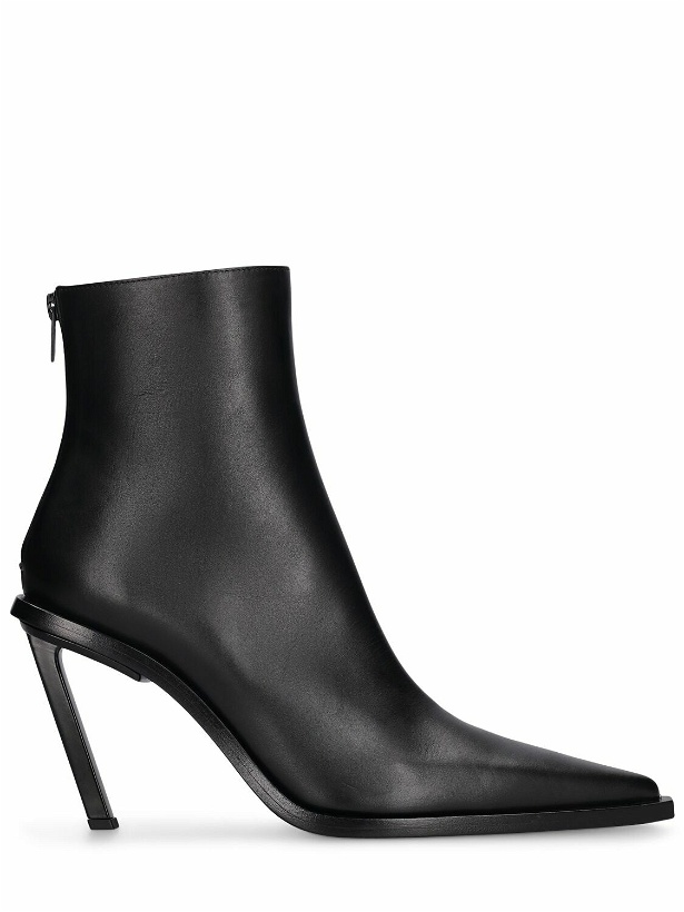 Photo: ANN DEMEULEMEESTER 90mm Anic High Heel Leather Ankle Boots