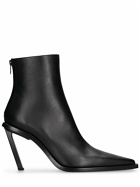 ANN DEMEULEMEESTER 90mm Anic High Heel Leather Ankle Boots