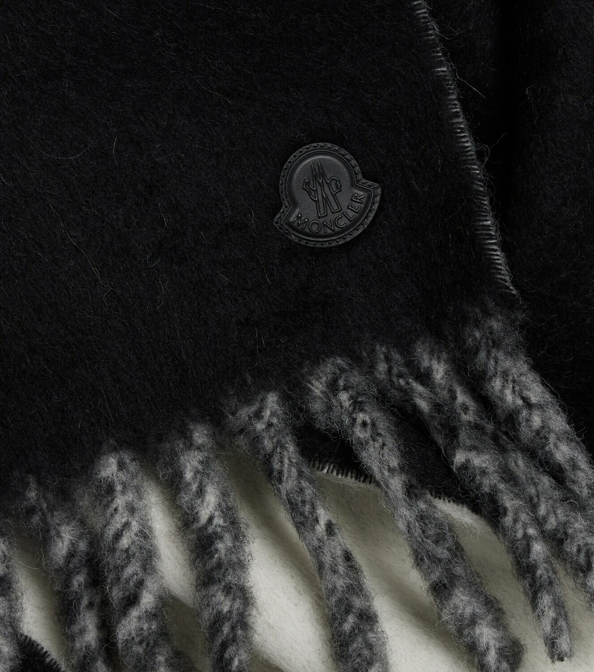Moncler Logo alpaca and wool-blend scarf
